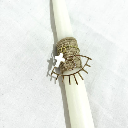 Lambada with Gold Eye and Shell Cross