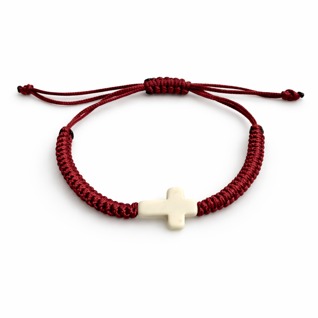 Bracelet with Howlite Cross
