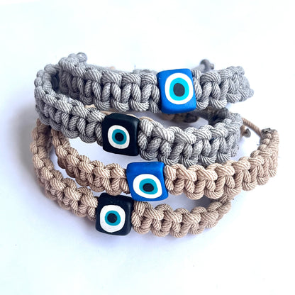 Men's Bracelet - Square Evil Eye