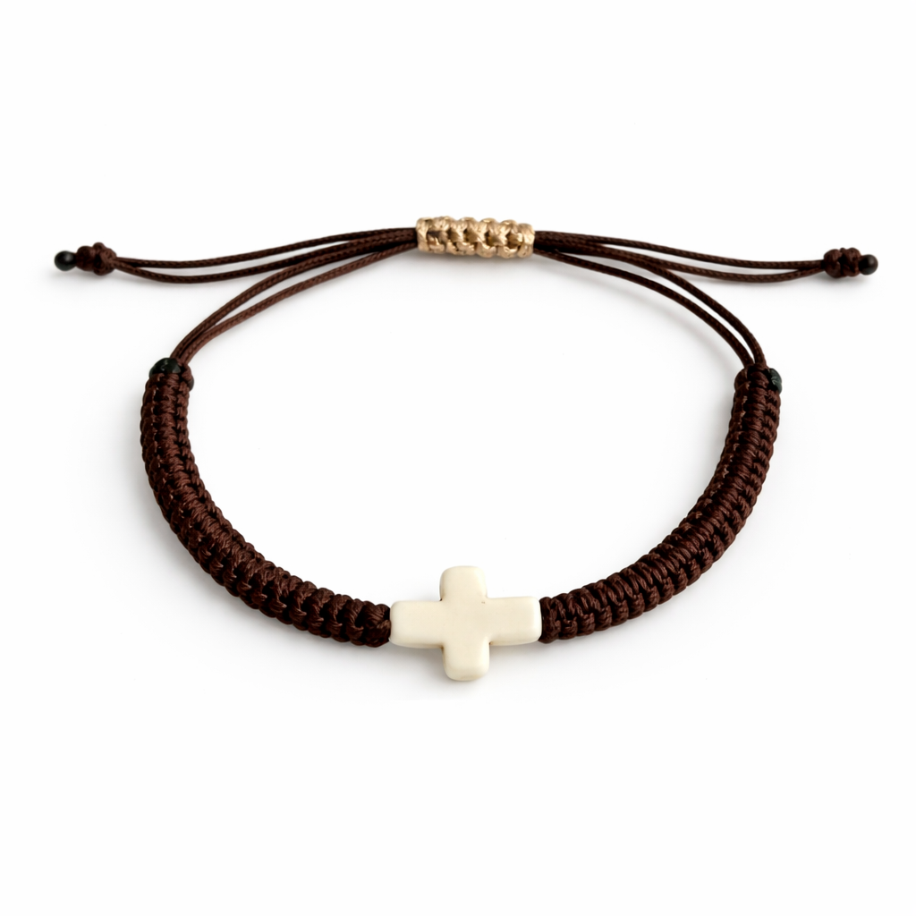 Bracelet with Howlite Cross