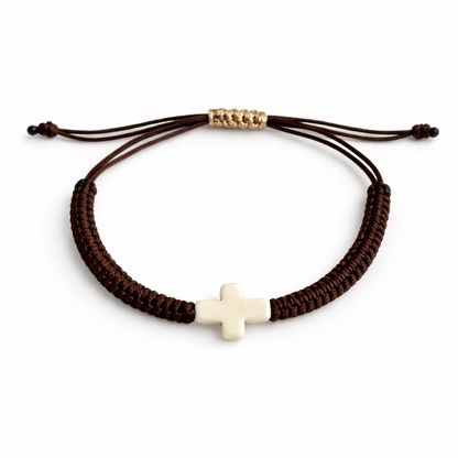 Bracelet with Howlite Cross