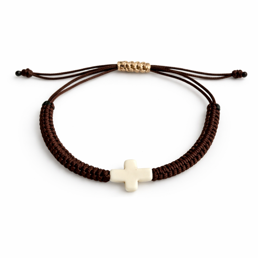 Bracelet with Howlite Cross