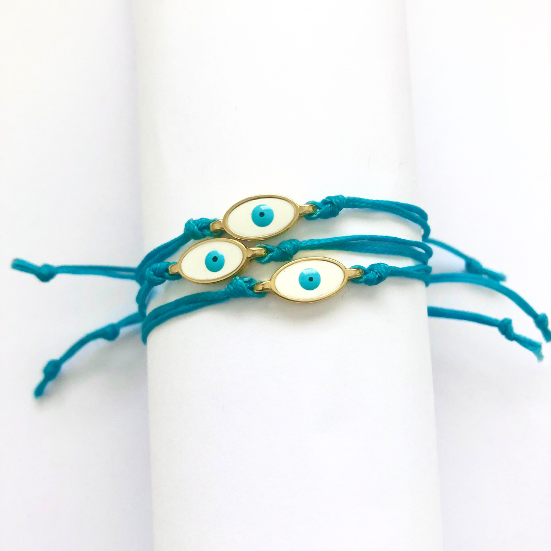 Bracelet with Oval Evil Eye