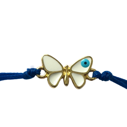 Bracelet with Butterfly & Evil Eye