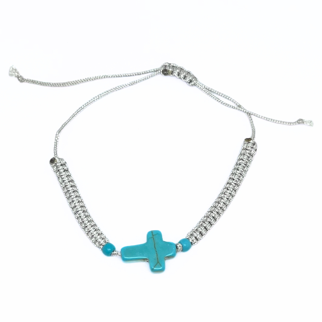 Bracelet with Turquoise Cross