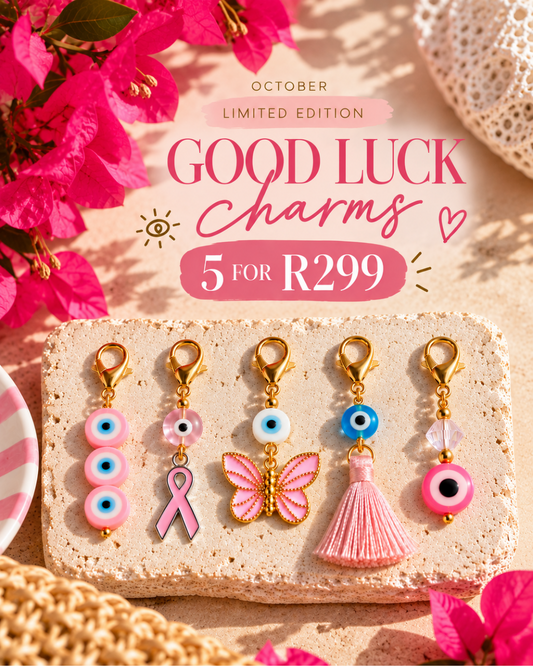 October Greek Evil Eye Good Luck Charms (Clip-On Mati Charms)