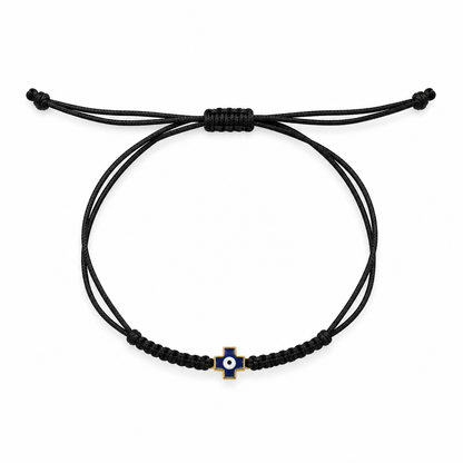 Bracelet with Small Blue Cross and Evil Eye 🧿✝️