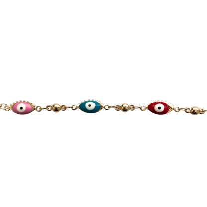 Necklace - Evil Eyes & Lashes (Gold)