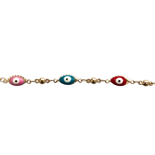 Necklace - Evil Eyes & Lashes (Gold)